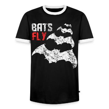Mouches chauves-souris - T-shirt contrasté Homme - noir/blanc - Devant - AI Model Female 172 light (172cm) & AI Model Male 178 light (178cm)