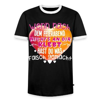 Erzieherin - Männer Kontrast-T-Shirt - Schwarz/Weiß - Vorne - AI Model Female 172 light (172cm) & AI Model Male 178 light (178cm)