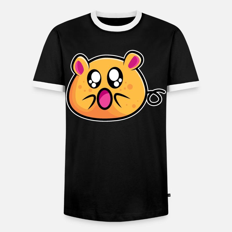 Funny Mouse - Men's Ringer Shirt - black/white