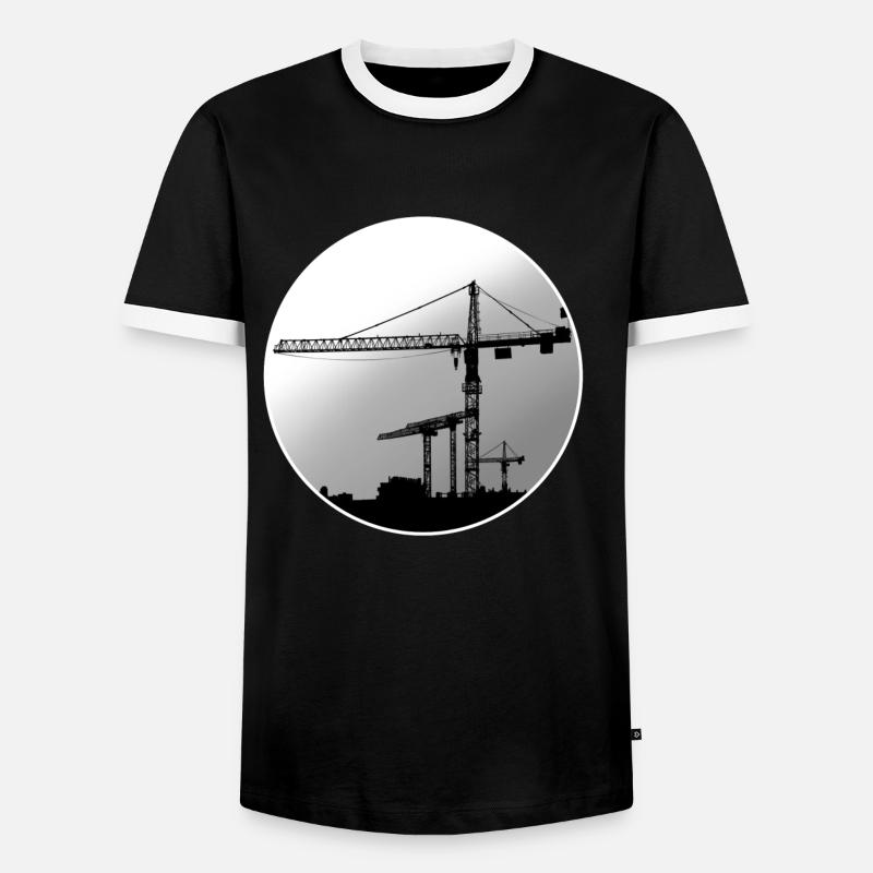 Kranführer Kran - Männer Kontrast-T-Shirt - Schwarz/Weiß