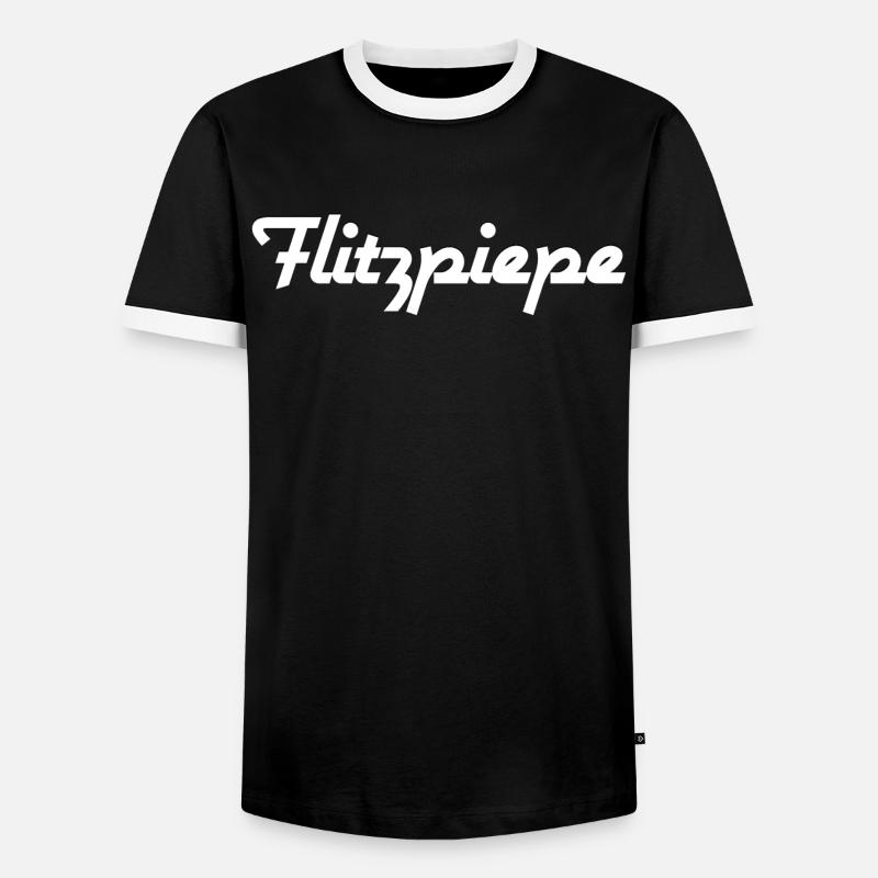 Flitzpiepe - Männer Kontrast-T-Shirt - Schwarz/Weiß