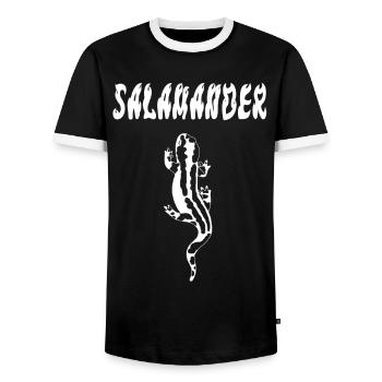 Salamandre blanche - T-shirt contrasté Homme - noir/blanc - Devant - AI Model Female 172 light (172cm) & AI Model Male 178 light (178cm)