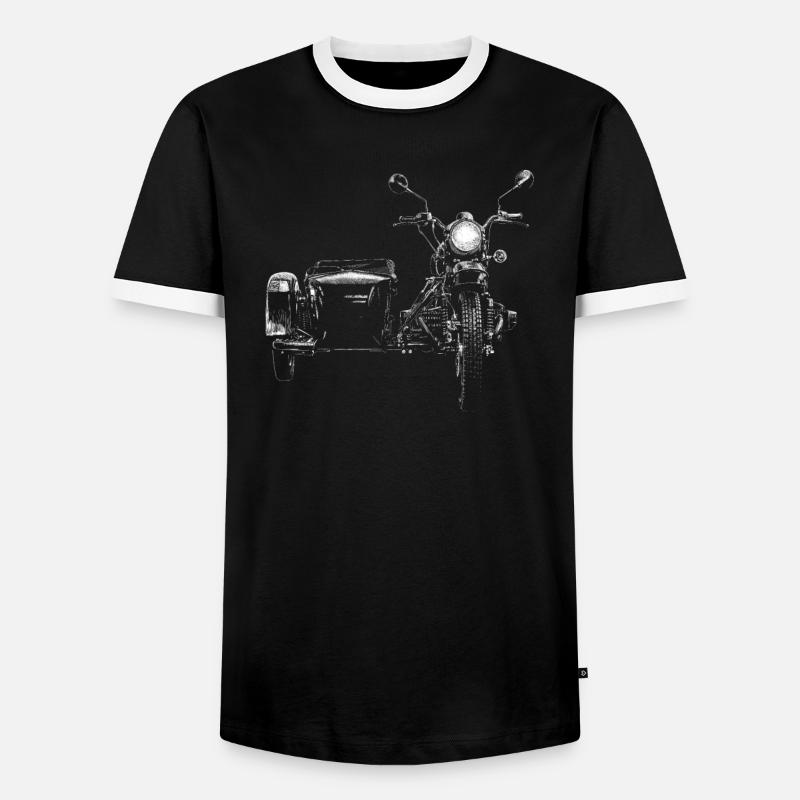 Ural - Männer Kontrast-T-Shirt - Schwarz/Weiß