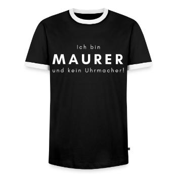 Handwerker Maurer Beruf Spruch - Männer Kontrast-T-Shirt - Schwarz/Weiß - Vorne - AI Model Female 172 light (172cm) & AI Model Male 178 light (178cm)