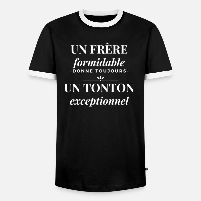 Exceptional formidable uncle brother - Men's Ringer Shirt - black/white