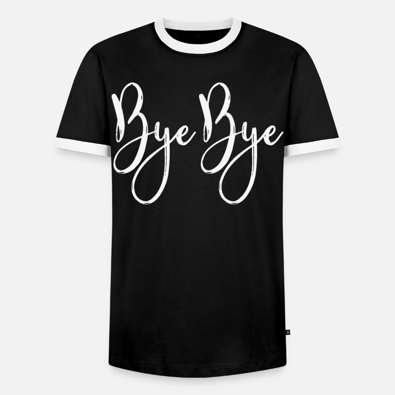 bye bye - Men's Ringer Shirt - black/white