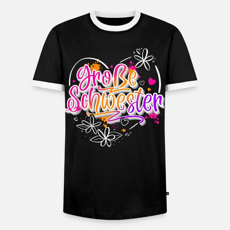 Große Schwester - Männer Kontrast-T-Shirt - Schwarz/Weiß