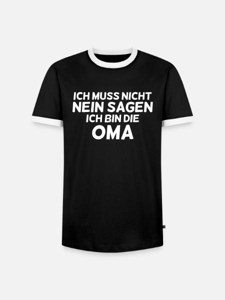 Ich bin die Oma - Männer Kontrast-T-Shirt - Schwarz/Weiß