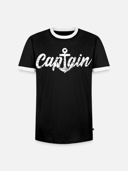 Capitaine capitaine - T-shirt contrasté Homme - noir/blanc