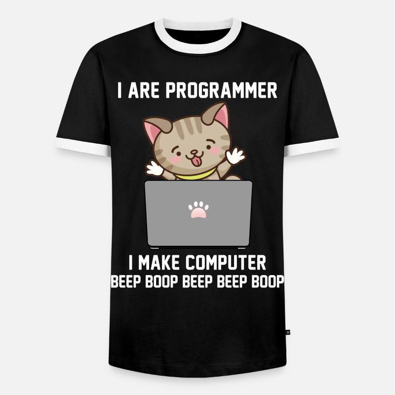 Programmer - Men's Ringer Shirt - black/white