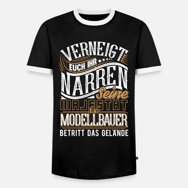Modellbauer - Männer Kontrast-T-Shirt - Schwarz/Weiß