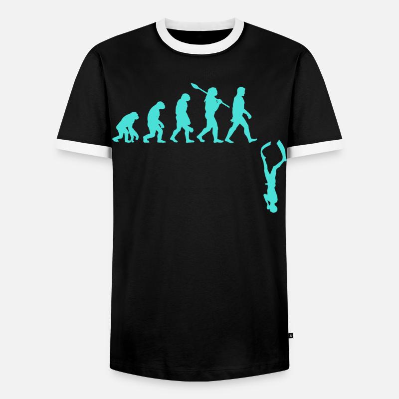 Freediving Evolution - Men's Ringer Shirt - black/white
