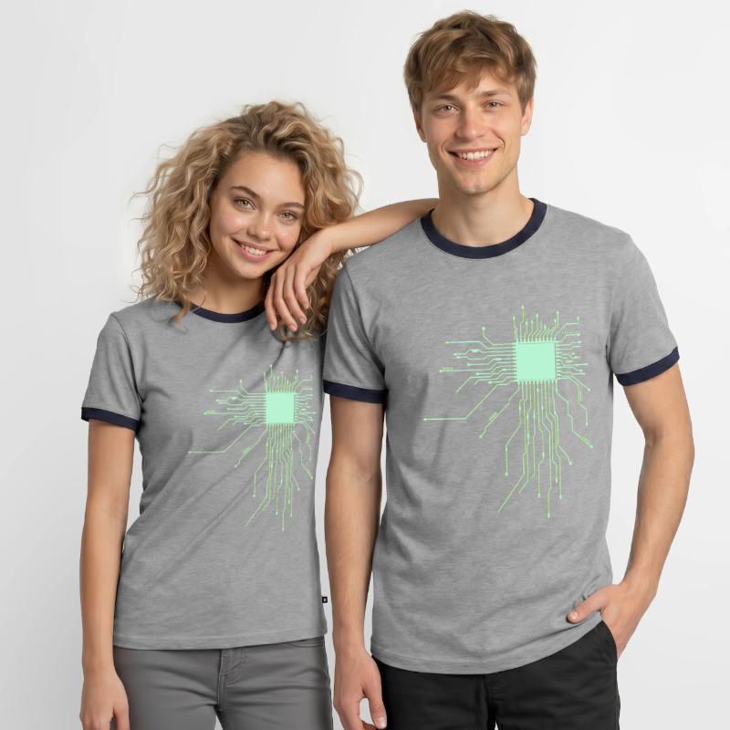 platine Core cpu Computer Nerd pc humor geek code Männer Kontrast-T-Shirt