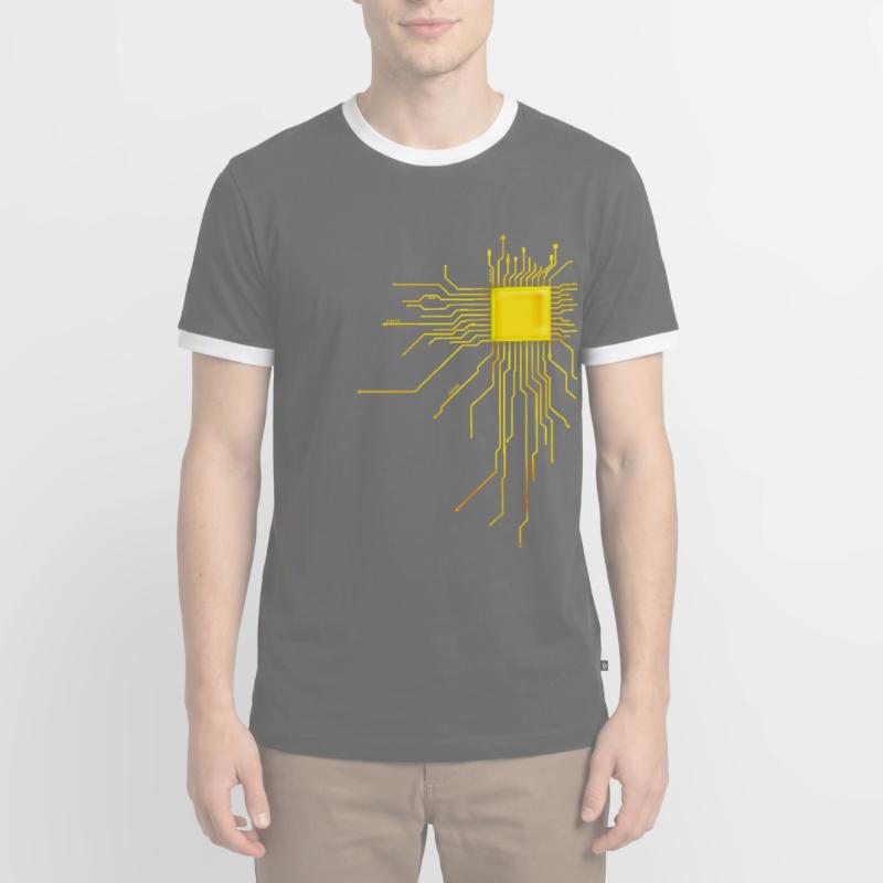 platine Core cpu Computer Nerd Programmierer admin Männer Kontrast-T-Shirt