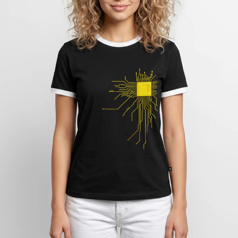 platine Core cpu Computer Nerd Programmer admin Men's Ringer Shirt