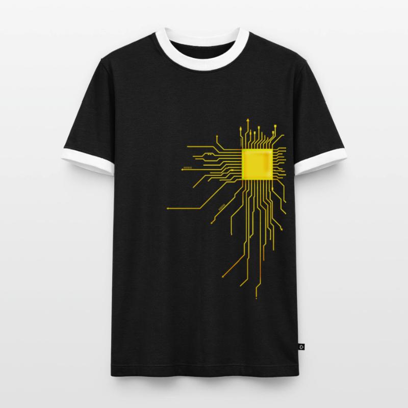 platine Core cpu Computer Nerd Programmierer admin Männer Kontrast-T-Shirt