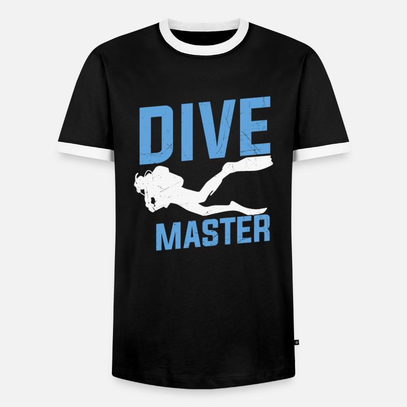 Tauchen Zitat Dive Master Scuba Diving - Männer Kontrast-T-Shirt - Schwarz/Weiß