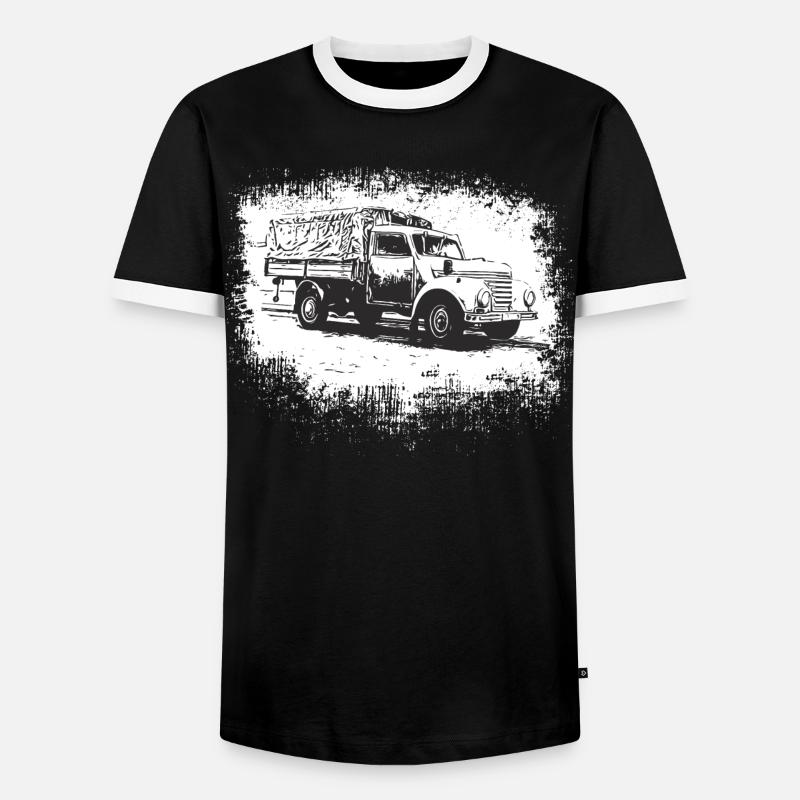 Framo Barkas V 901/2 - Men's Ringer Shirt - black/white