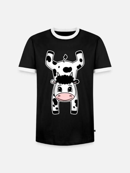 Gymnastics Sport Handstand Cow - Men's Ringer Shirt - black/white