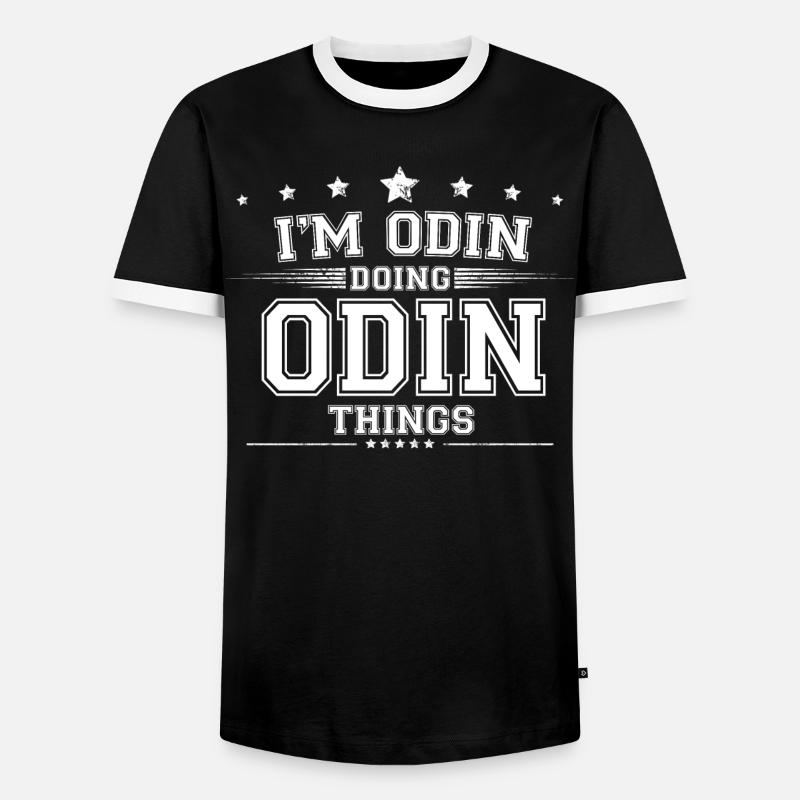 Odin - Men's Ringer Shirt - black/white