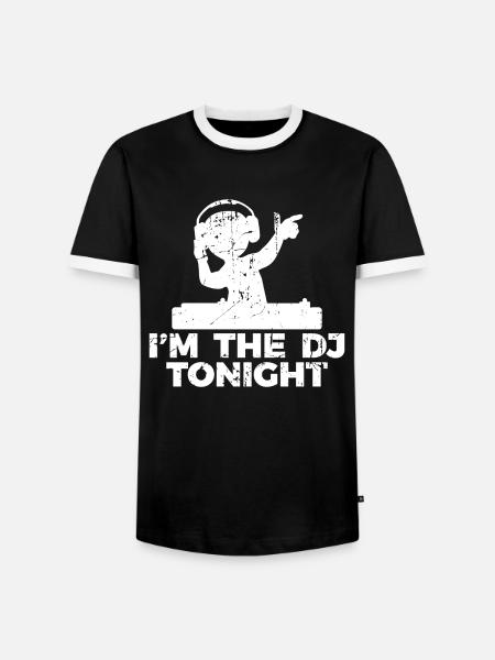 Diskjockey Witz - Männer Kontrast-T-Shirt - Schwarz/Weiß