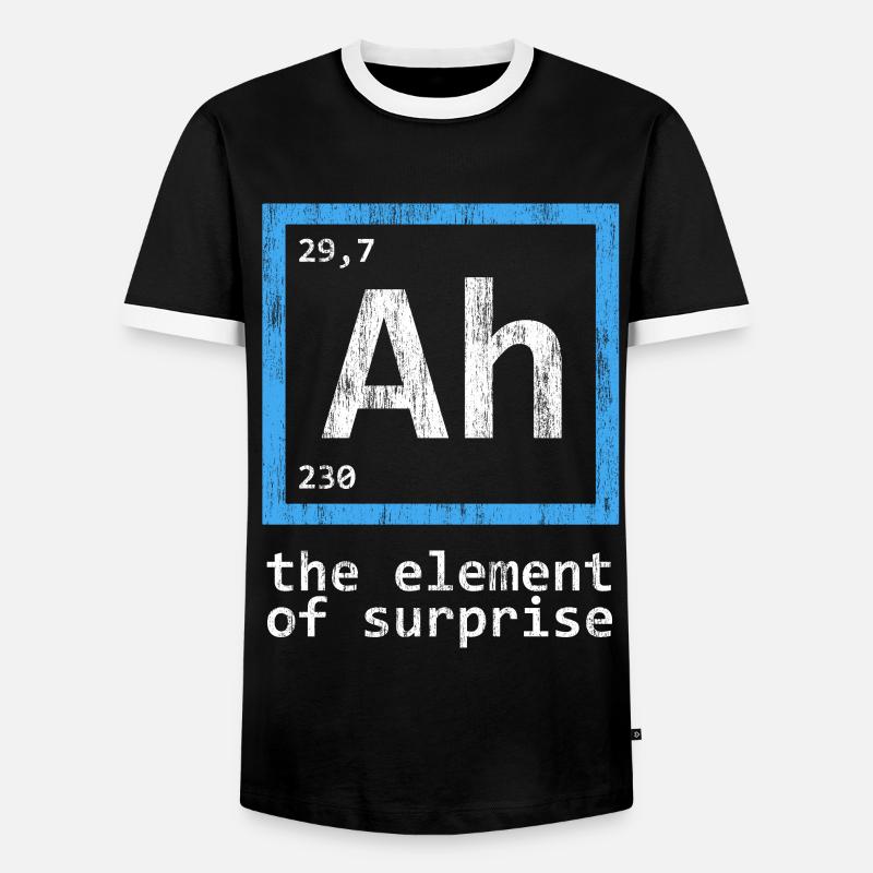 Periodic Table Element Surprise - Men's Ringer Shirt - black/white