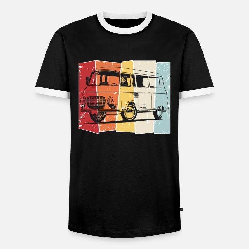 Barkas - Männer Kontrast-T-Shirt - Schwarz/Weiß