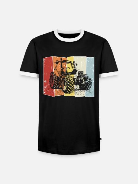 Tractor Deutz retro - Men's Ringer Shirt - black/white