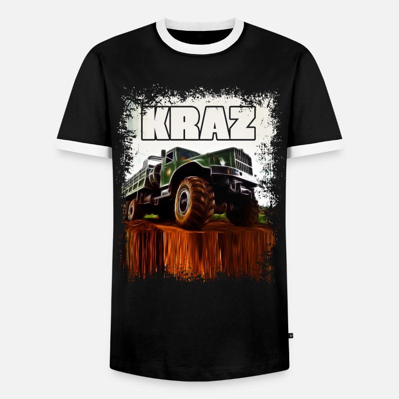 KRAZ - Männer Kontrast-T-Shirt - Schwarz/Weiß