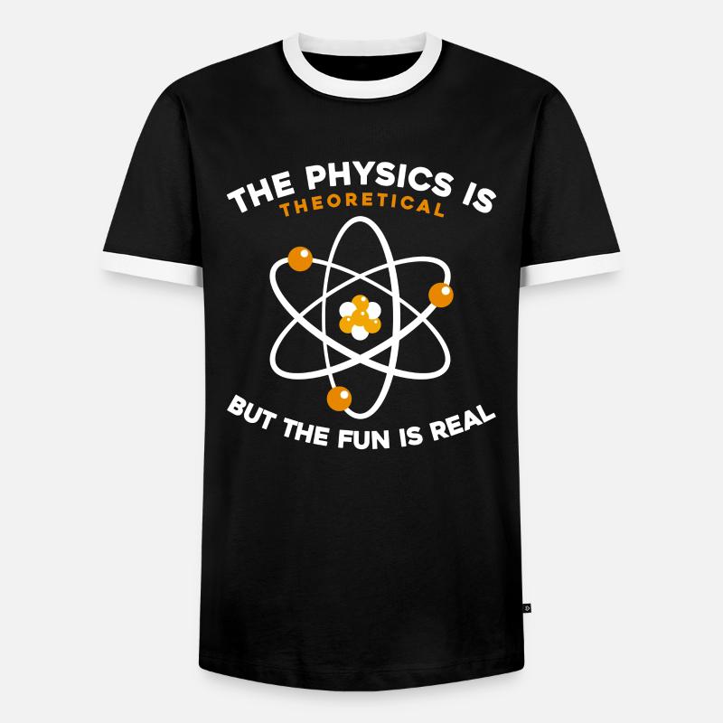 Physics Physicist - Men's Ringer Shirt - black/white