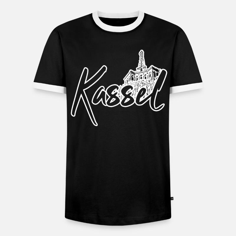 Kassel - Men's Ringer Shirt - black/white