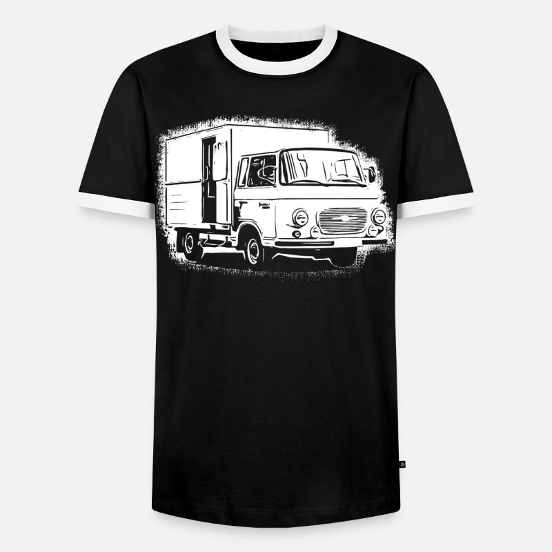 Barka's panel van GDR - Men's Ringer Shirt - black/white