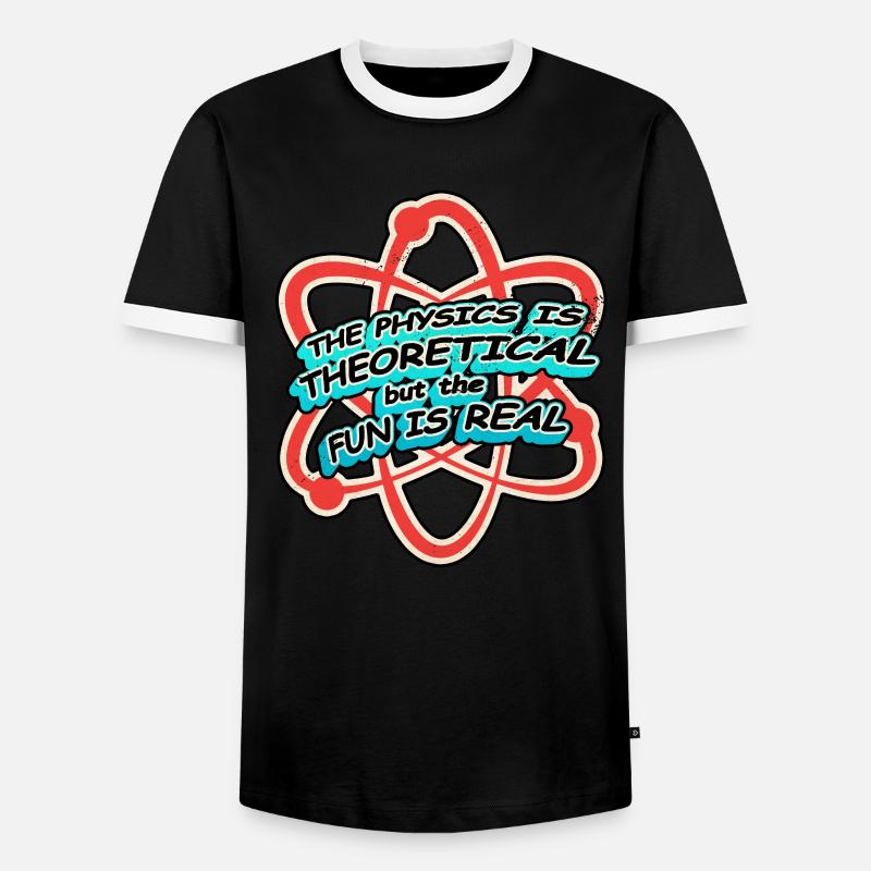 Physics Physicist - Men's Ringer Shirt - black/white