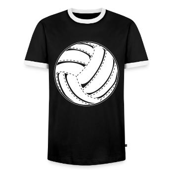 Volley-ball - T-shirt contrasté Homme - noir/blanc - Devant - AI Model Female 172 light (172cm) & AI Model Male 178 light (178cm)