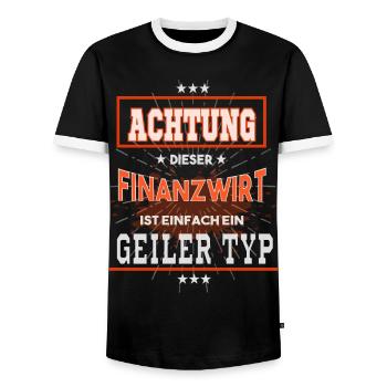Finanzwirt, einfach nur ein geiler Typ - Männer Kontrast-T-Shirt - Schwarz/Weiß - Vorne - AI Model Female 172 light (172cm) & AI Model Male 178 light (178cm)