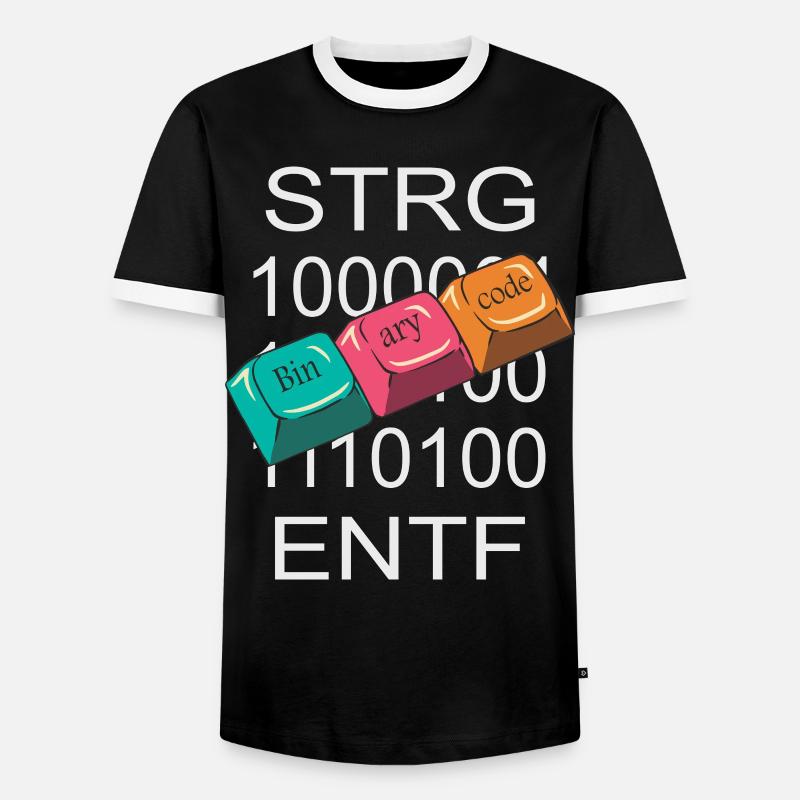 Computer Nerd - Männer Kontrast-T-Shirt - Schwarz/Weiß