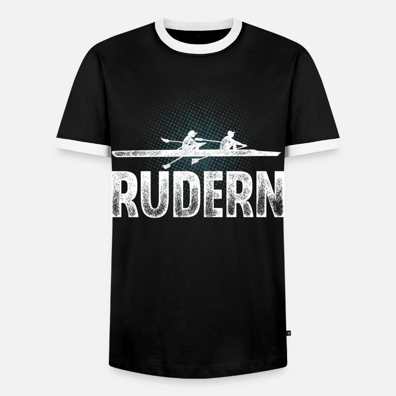Rudern Ruderer Ruderboot - Männer Kontrast-T-Shirt - Schwarz/Weiß