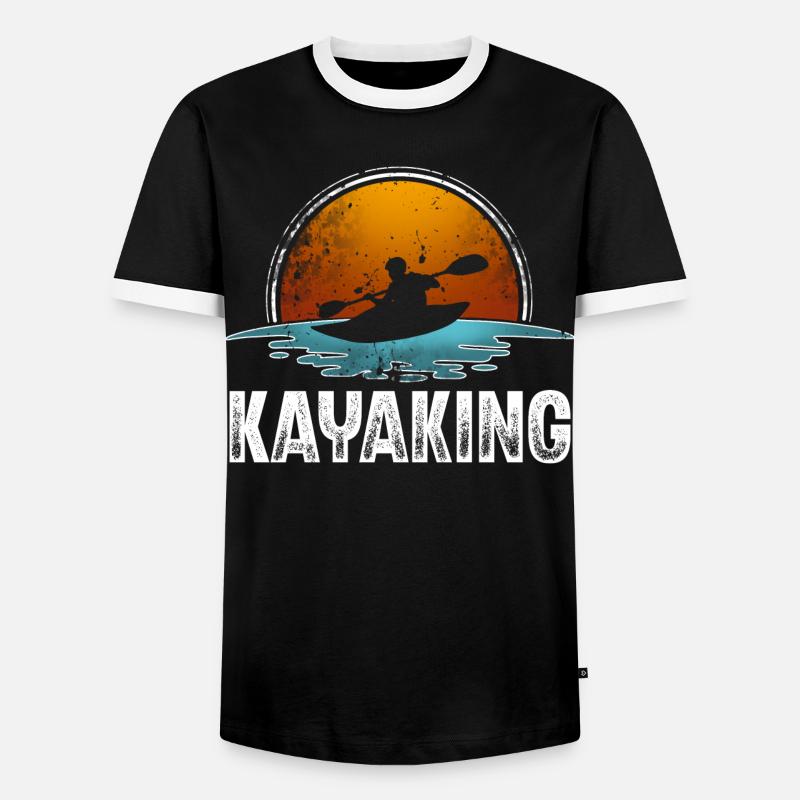 Kajak Kajakfahrer Kajaker - Männer Kontrast-T-Shirt - Schwarz/Weiß