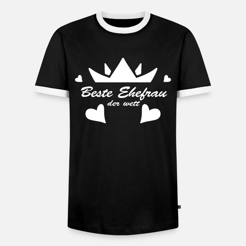 Beste Ehefrau - Männer Kontrast-T-Shirt - Schwarz/Weiß