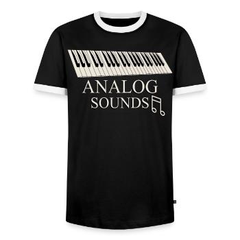 Pianiste - T-shirt contrasté Homme - noir/blanc - Devant - AI Model Female 172 light (172cm) & AI Model Male 178 light (178cm)