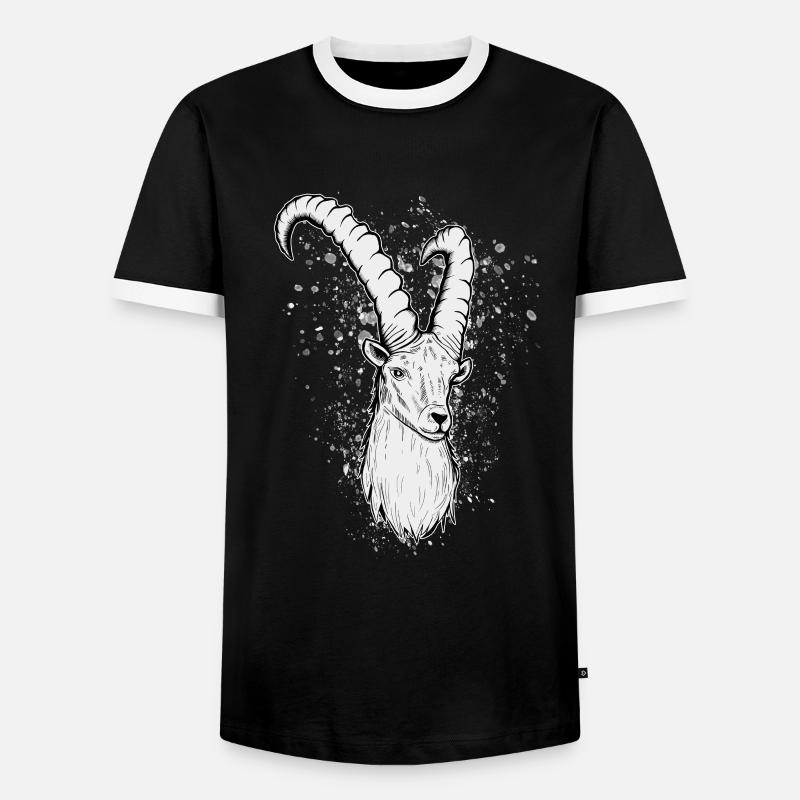 Steinbock Sternzeichen Geschenk - Männer Kontrast-T-Shirt - Schwarz/Weiß