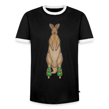 Patins en ligne Kangaroo Patins en ligne - T-shirt contrasté Homme - noir/blanc - Devant - AI Model Female 172 light (172cm) & AI Model Male 178 light (178cm)