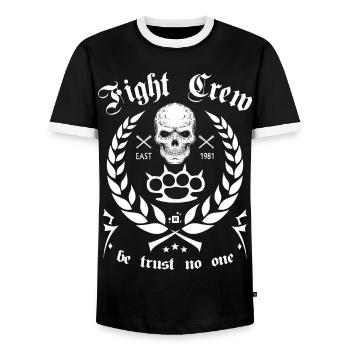Équipe de combat - T-shirt contrasté Homme - noir/blanc - Devant - AI Model Female 172 light (172cm) & AI Model Male 178 light (178cm)