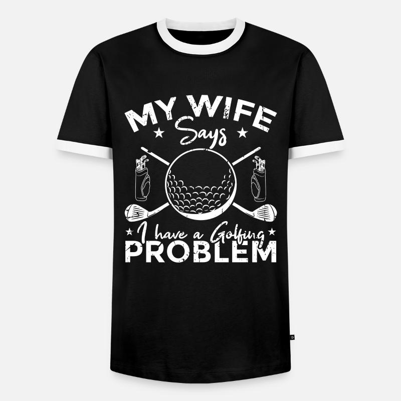 Golf Problems - Men's Ringer Shirt - black/white