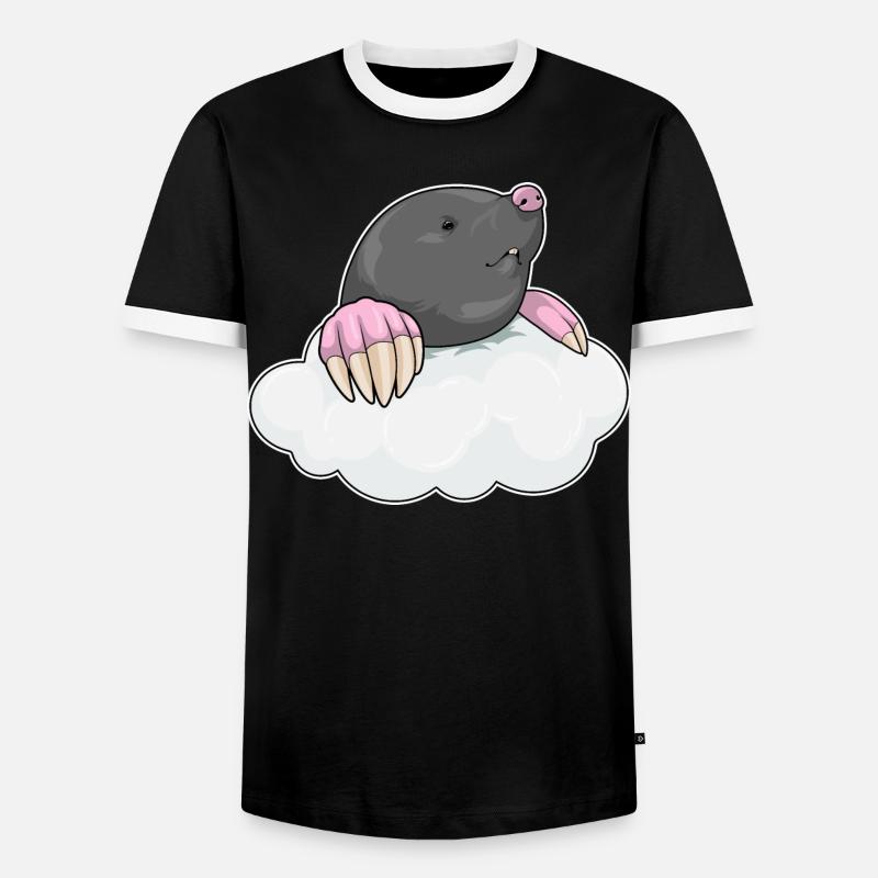 Maulwurf Wolken - Männer Kontrast-T-Shirt - Schwarz/Weiß