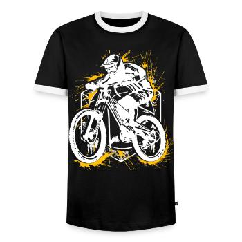 VTT VTT - VTT - VTT - T-shirt contrasté Homme - noir/blanc - Devant - AI Model Female 172 light (172cm) & AI Model Male 178 light (178cm)
