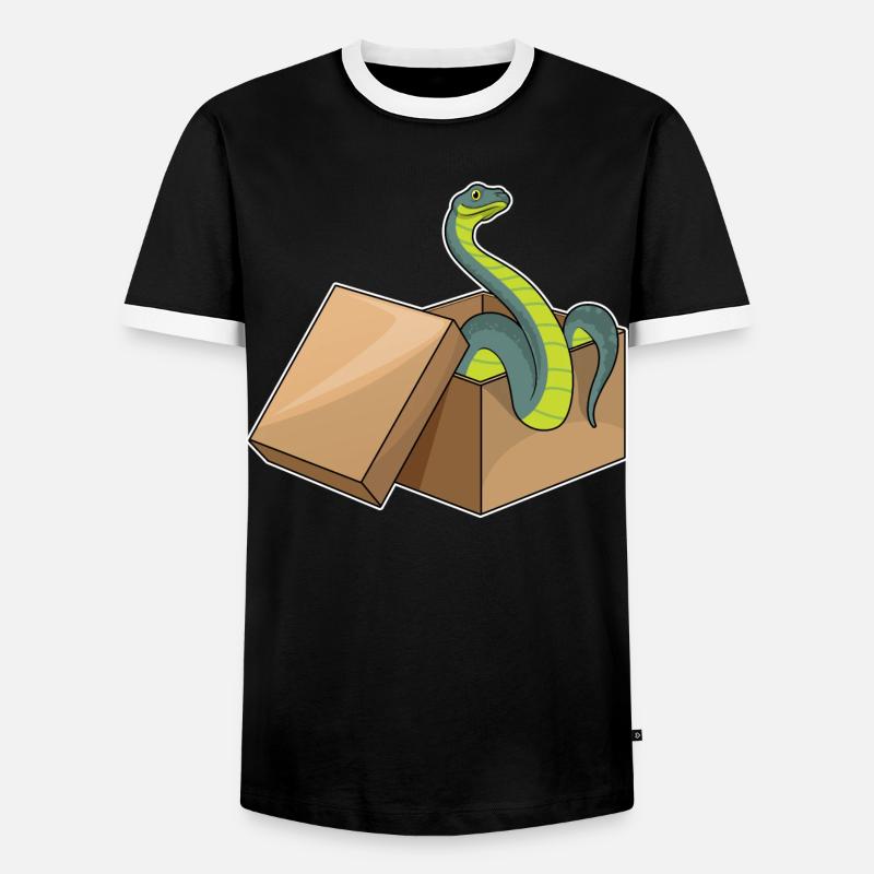 Snake Box - Men's Ringer Shirt - black/white