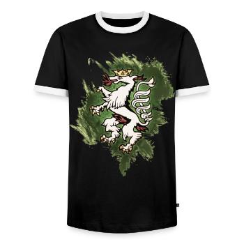 Graz, Austria - Men's Ringer Shirt - black/white - Front - AI Model Female 172 light (172cm) & AI Model Male 178 light (178cm)