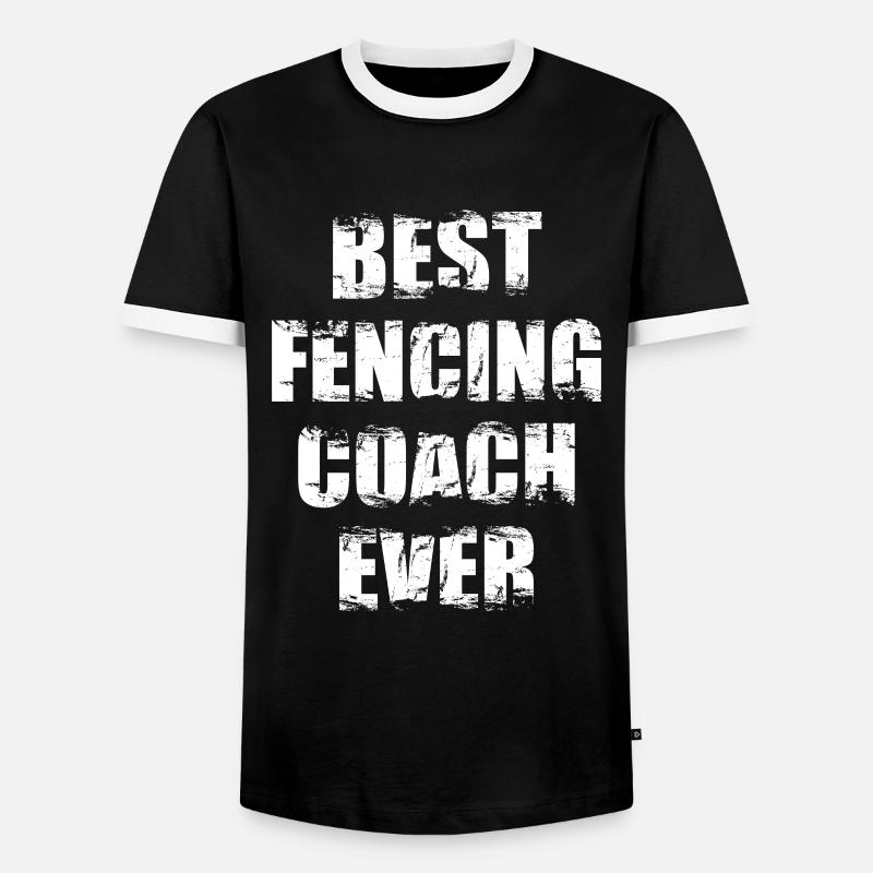 Bester Fechtlehrer - Männer Kontrast-T-Shirt - Schwarz/Weiß
