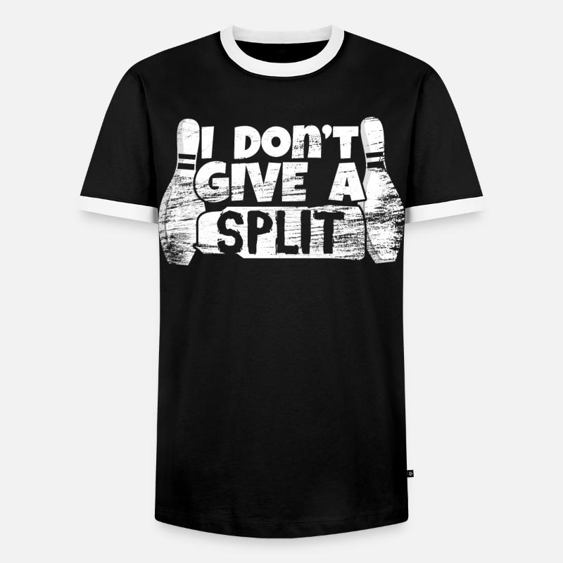 I Don't Give A Split - Männer Kontrast-T-Shirt - Schwarz/Weiß